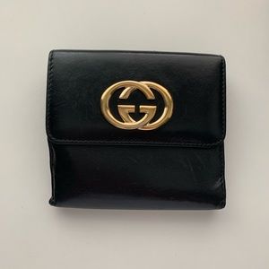 Authentic Preloved Gucci Britt Black Lthr Wallet
